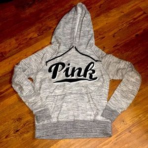 VS PINK EMBROIDERED pink logo hoodie size Medium EUC